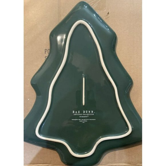 Rae Dunn Christmas Tree "THE GIVING PLATE" Sharing Tray Platter Cookies - Picture 2 of 3